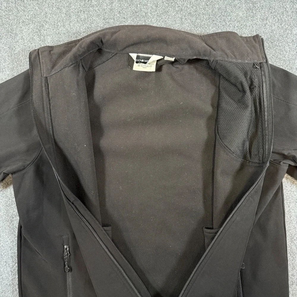 Black Diamond Jacket Mens Medium Black Soft Shell Full‎ Zip Fleece Lined Coat - Picture 8 of 12